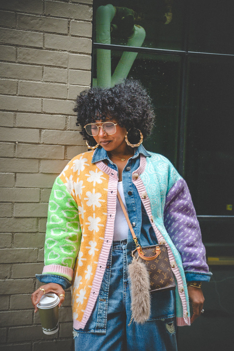 WINTER CARDIGAN UP TO SIZE XL (with removable white faux fur