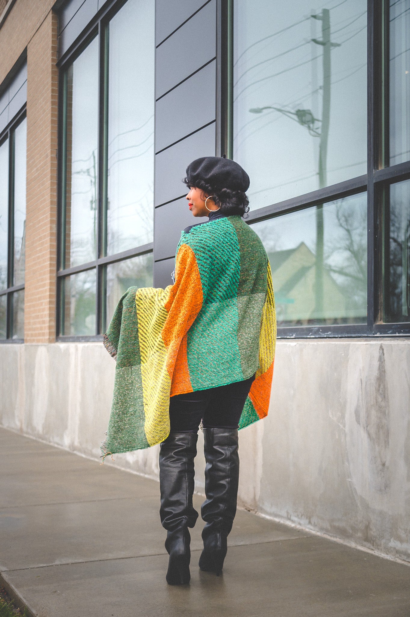 PATCHWORK PONCHO- ONE SIZE