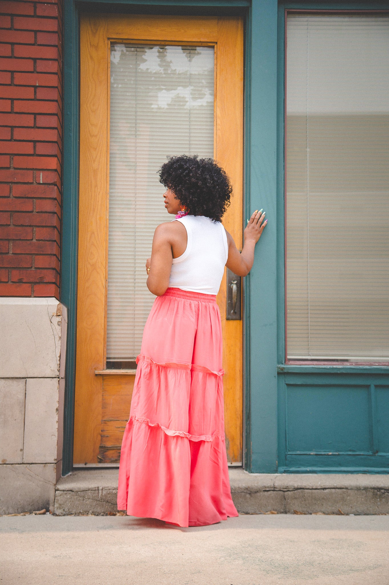 RUFFLE MAXI SKIRT