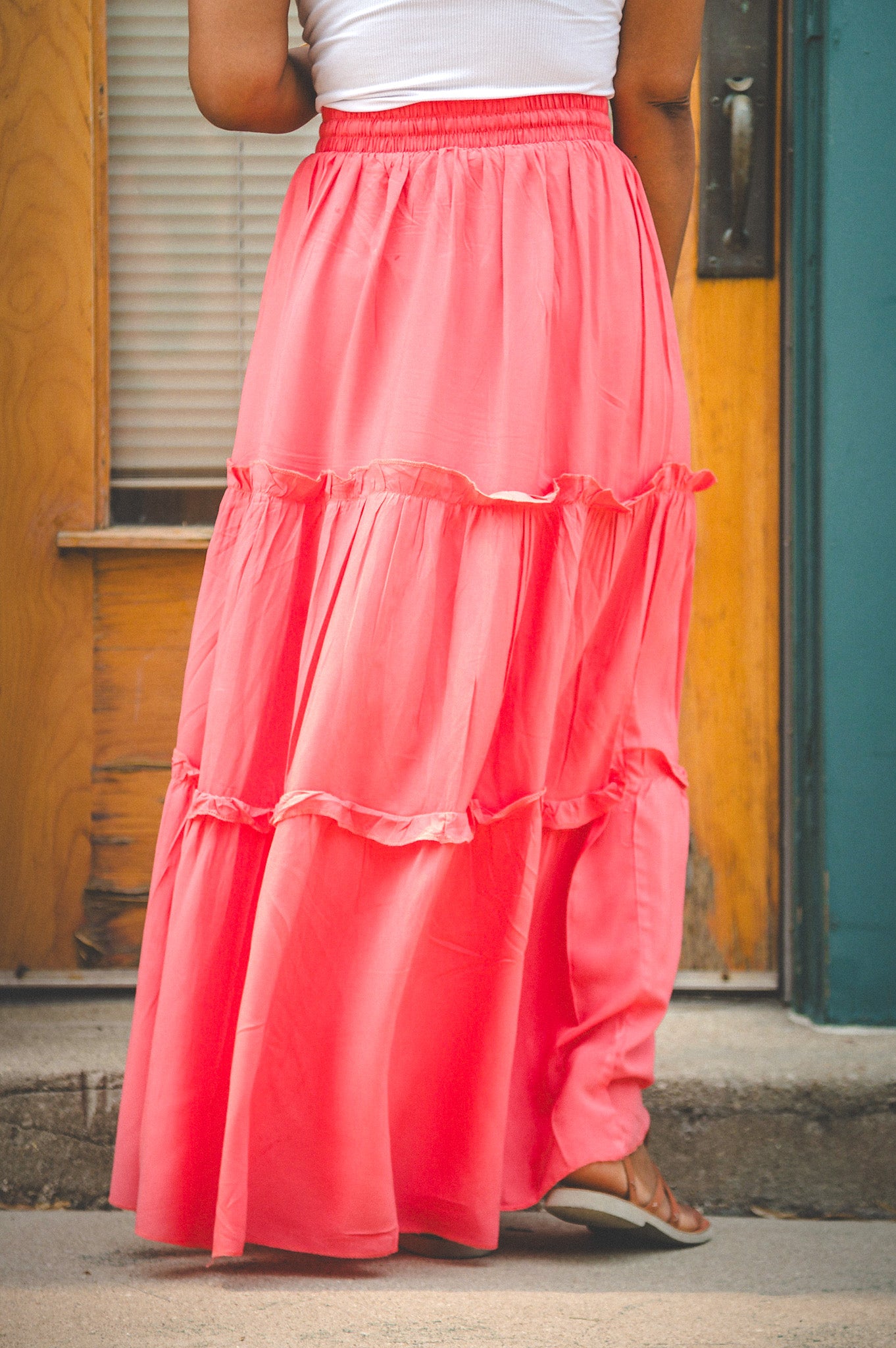 RUFFLE MAXI SKIRT