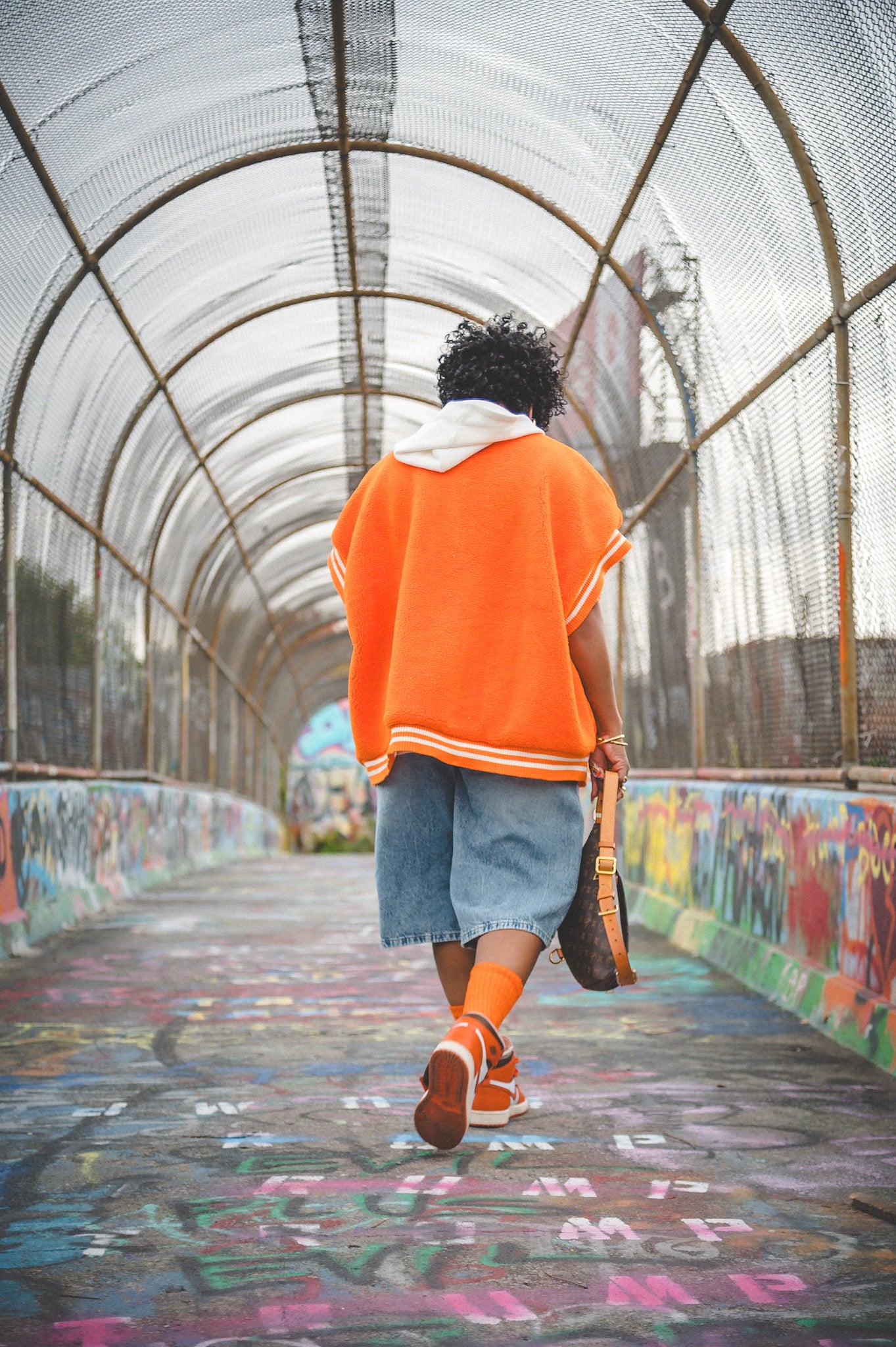 OVERSIZED ORANGE VEST-ONE SIZE