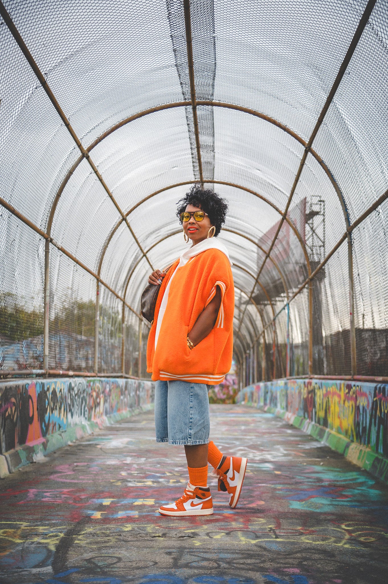 OVERSIZED ORANGE VEST-ONE SIZE