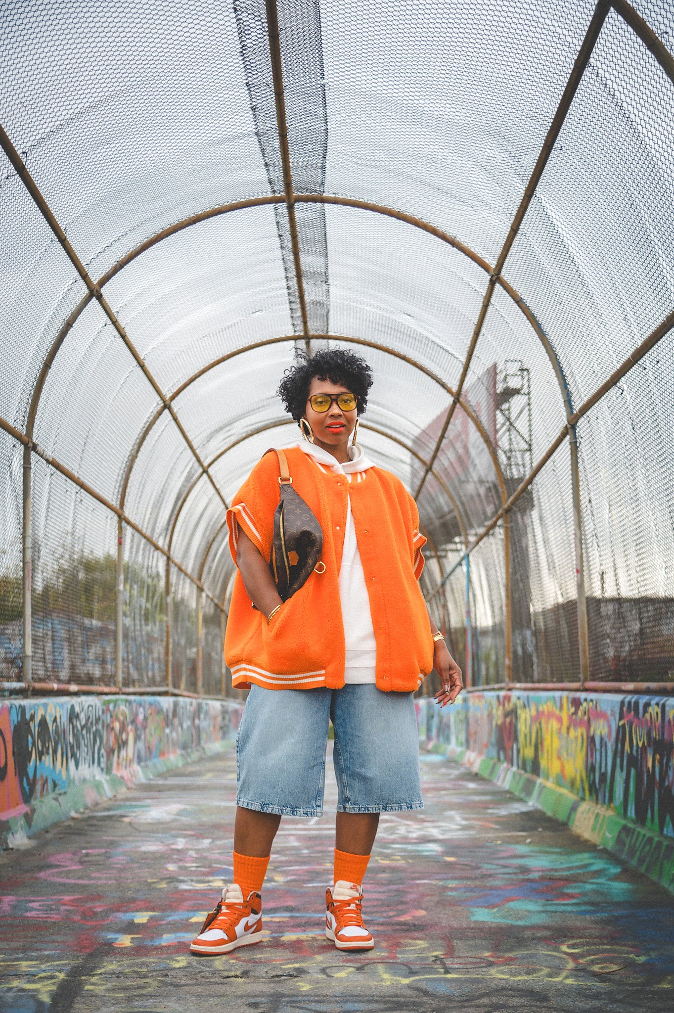 OVERSIZED ORANGE VEST-ONE SIZE