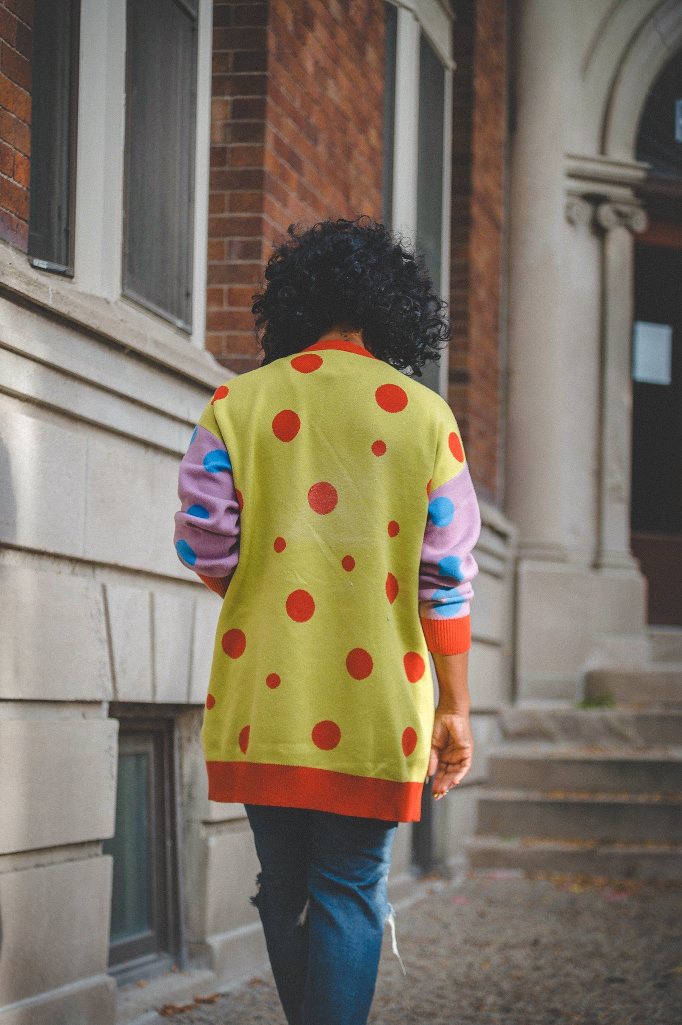 COLORFUL DOTS CARDIGAN UP TO SIZE 3X