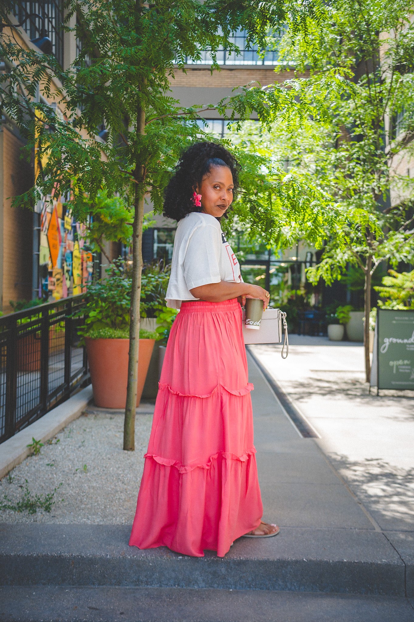RUFFLE MAXI SKIRT up to size XL