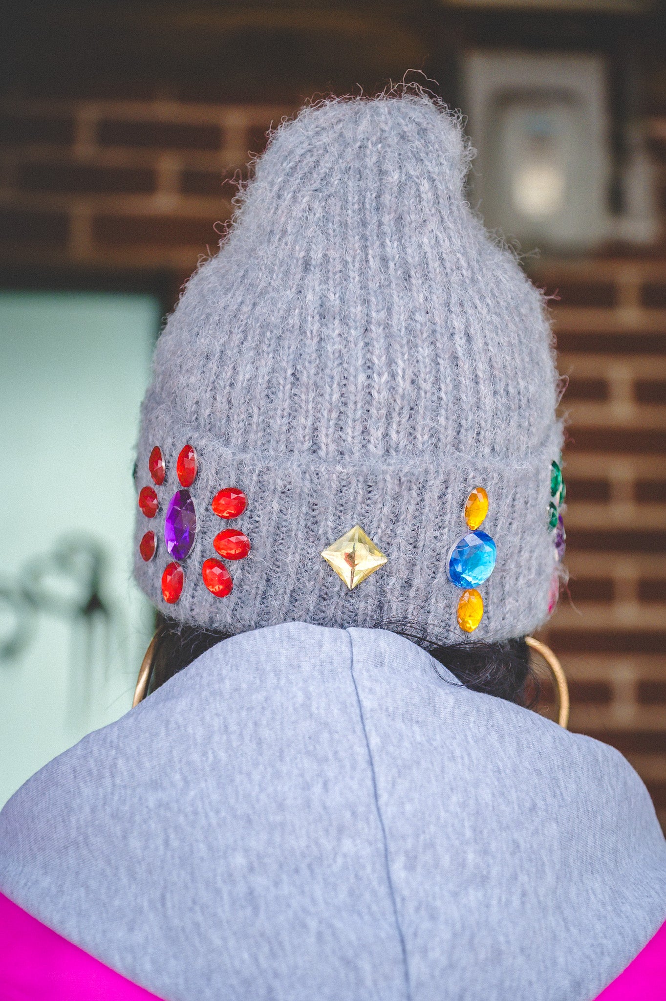 HANDMADE BY ADRIENNE: Mixed Jewel Womens Beanie Hat