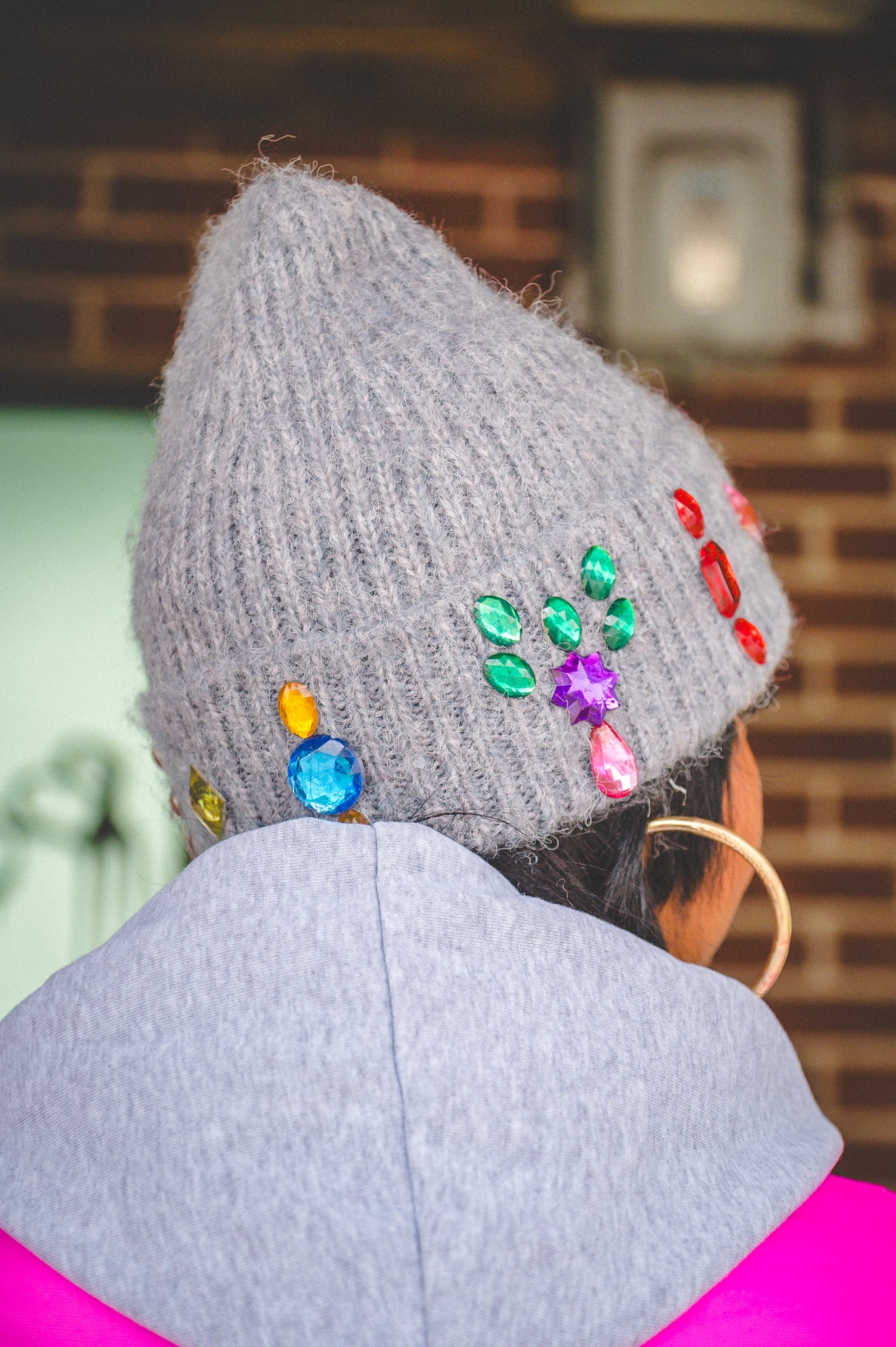 HANDMADE BY ADRIENNE: Mixed Jewel Womens Beanie Hat