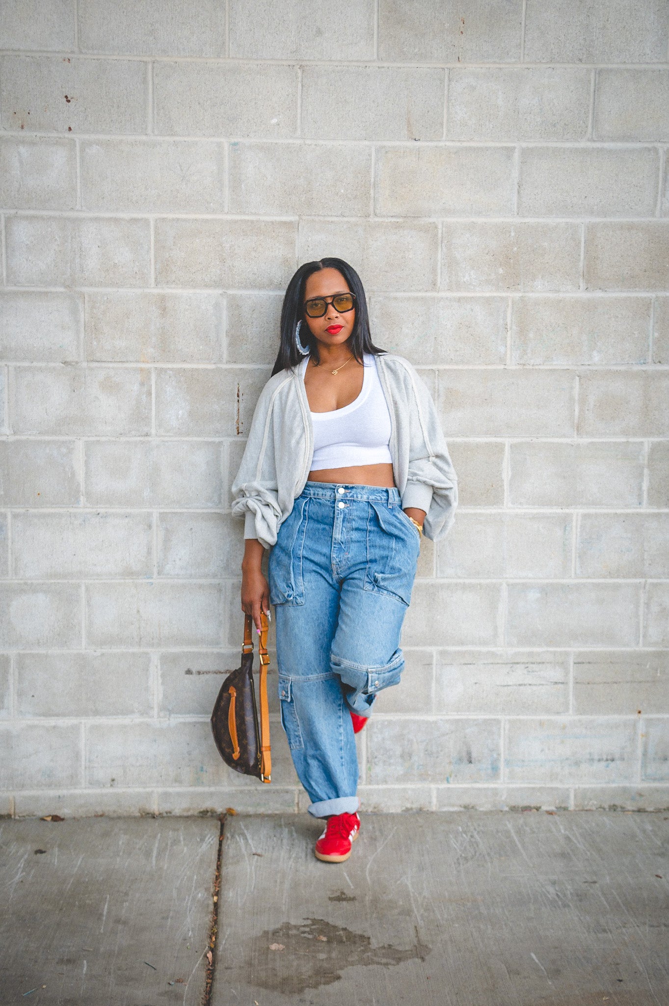 GREY BATWING CARDIGAN