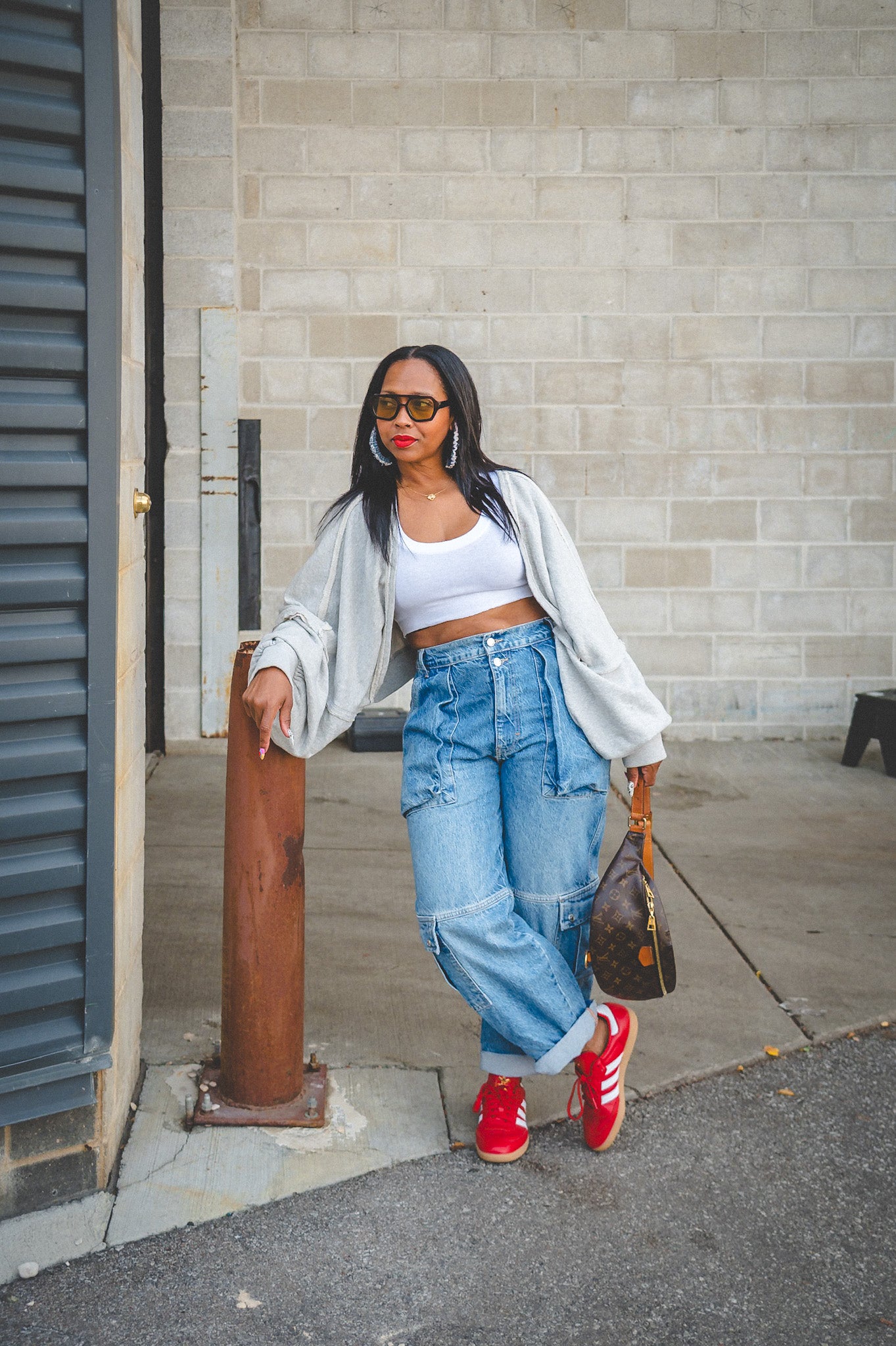 GREY BATWING CARDIGAN