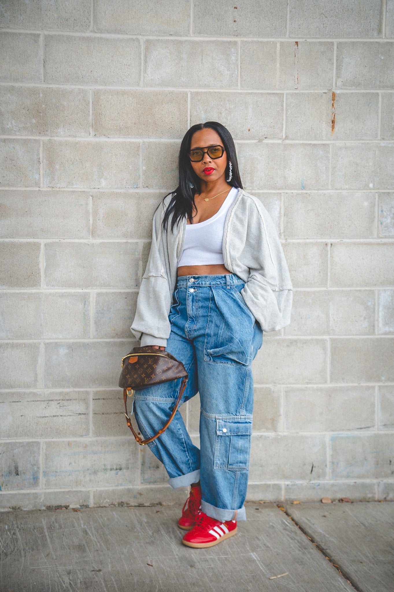 GREY BATWING CARDIGAN