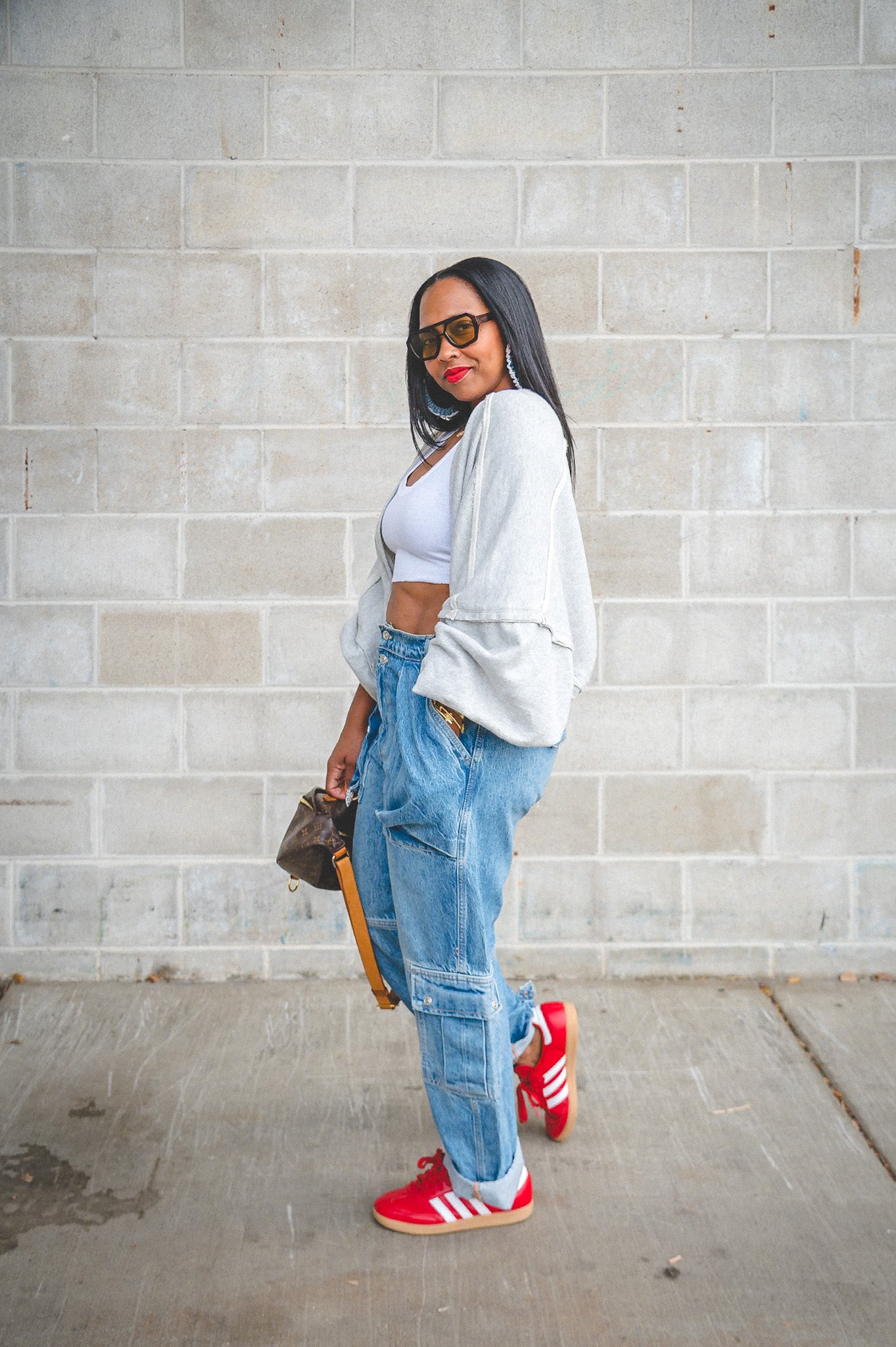 GREY BATWING CARDIGAN