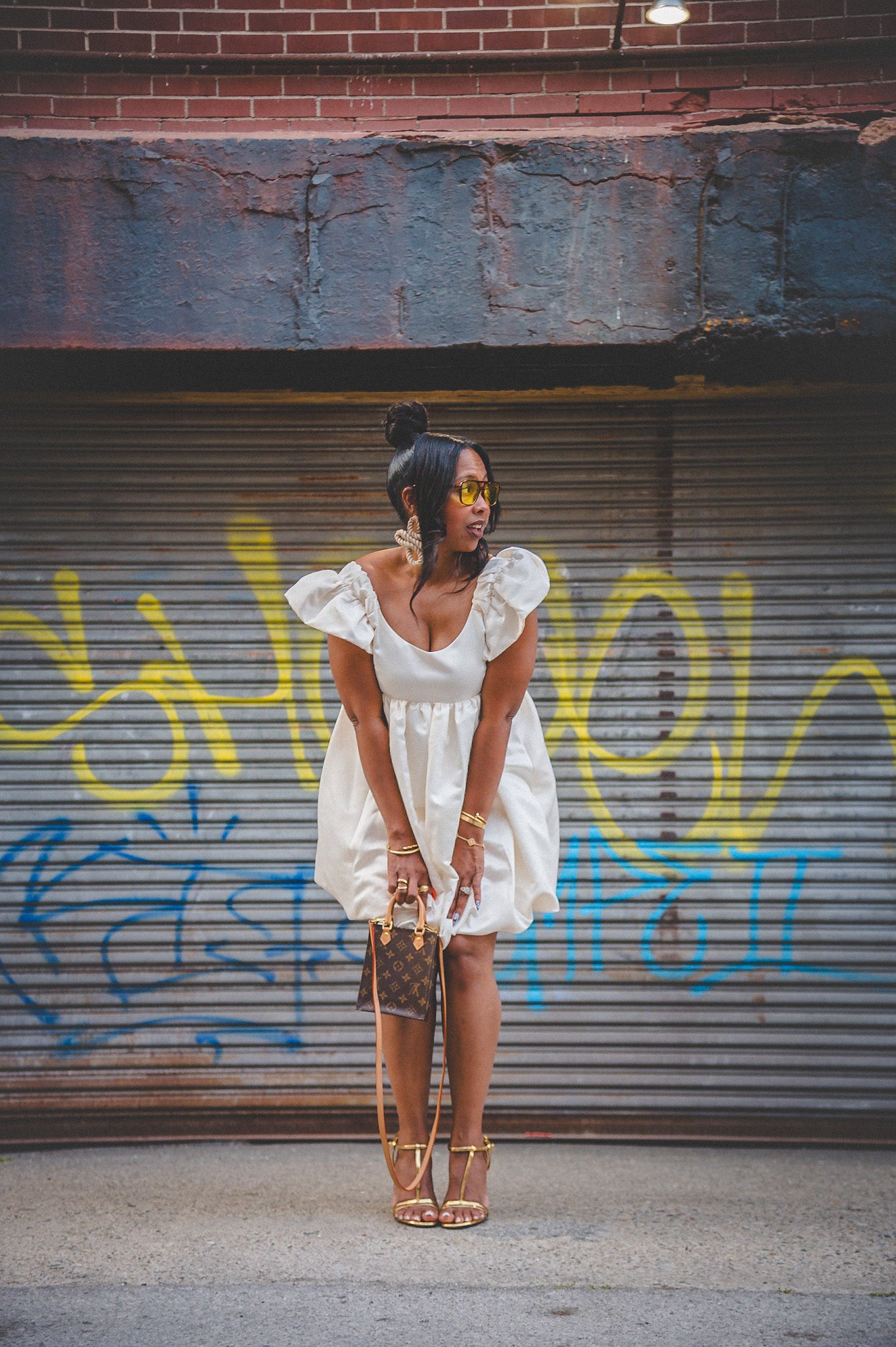 Ivory Ruffle Sleeve Bubble Dress