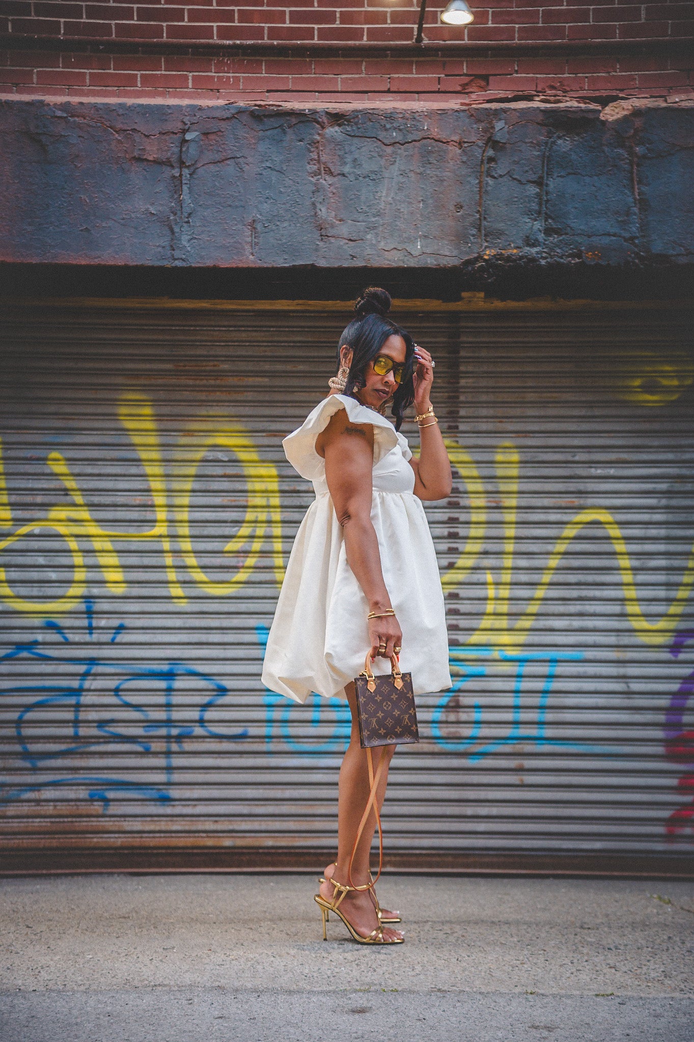 Ivory Ruffle Sleeve Bubble Dress