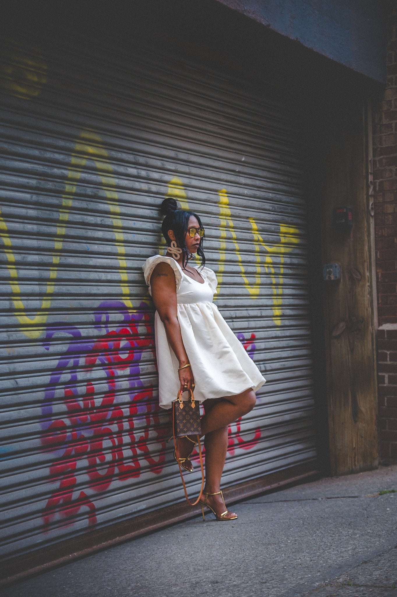 Ivory Ruffle Sleeve Bubble Dress