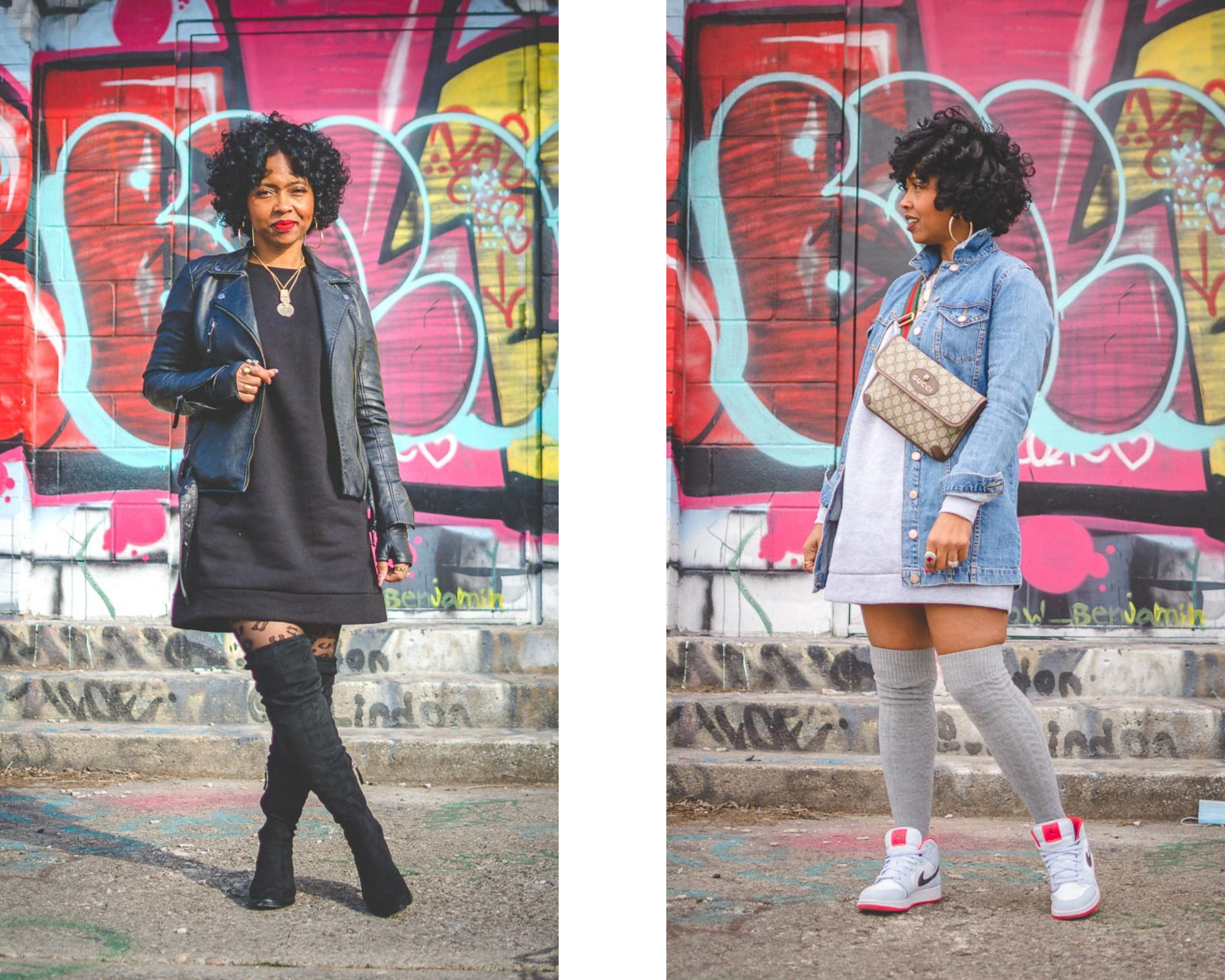 BLACK OR GRAY Sweatshirt Dress SMALL-XL Available