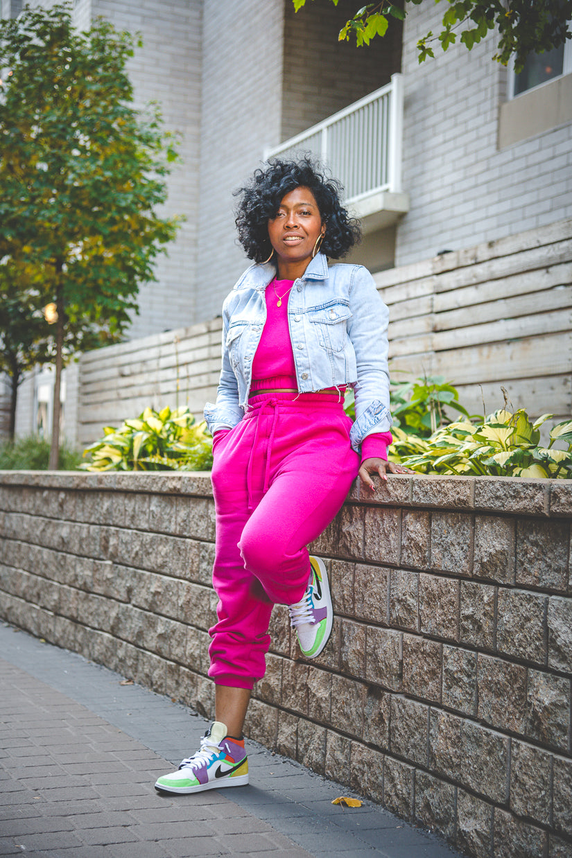 Crop Sweatshirt/Jogger SET XS-XL