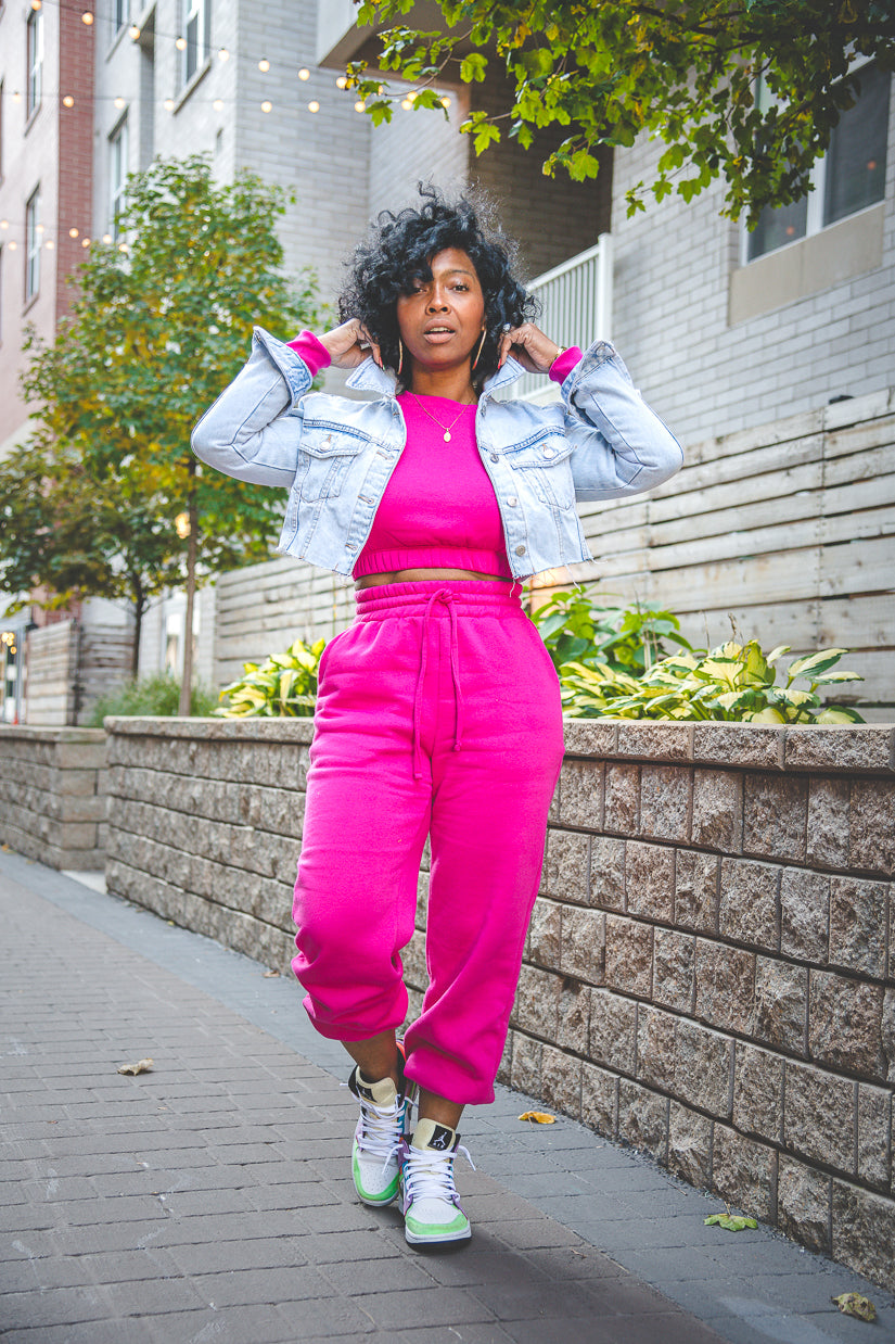 Crop Sweatshirt/Jogger SET XS-XL