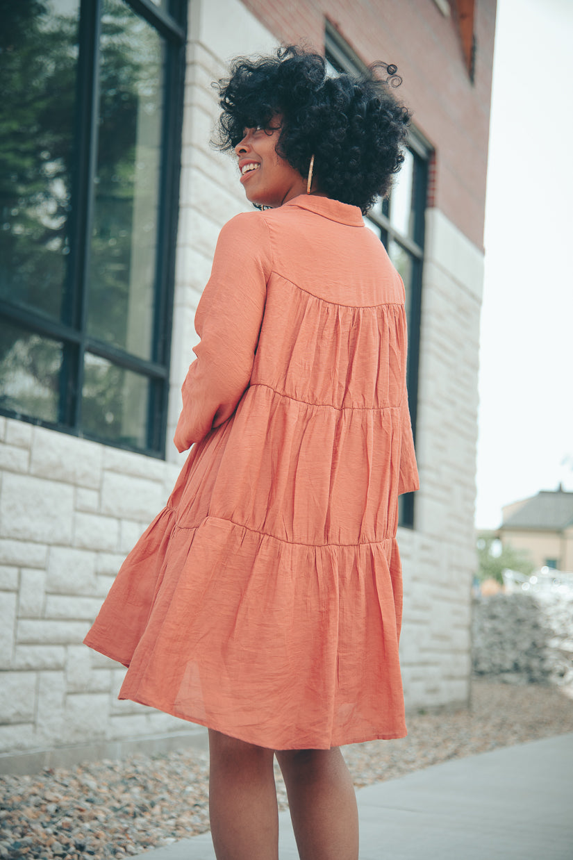 LONG SLEEVE LOOSE FIT DRESS- 2 COLORS SWEENEE LONG SLEEVE LOOSE FIT DRESS- 2 COLORS SWEENEE