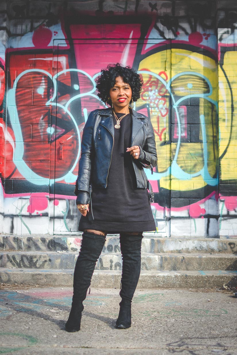 BLACK OR GRAY Sweatshirt Dress SMALL-XL Available
