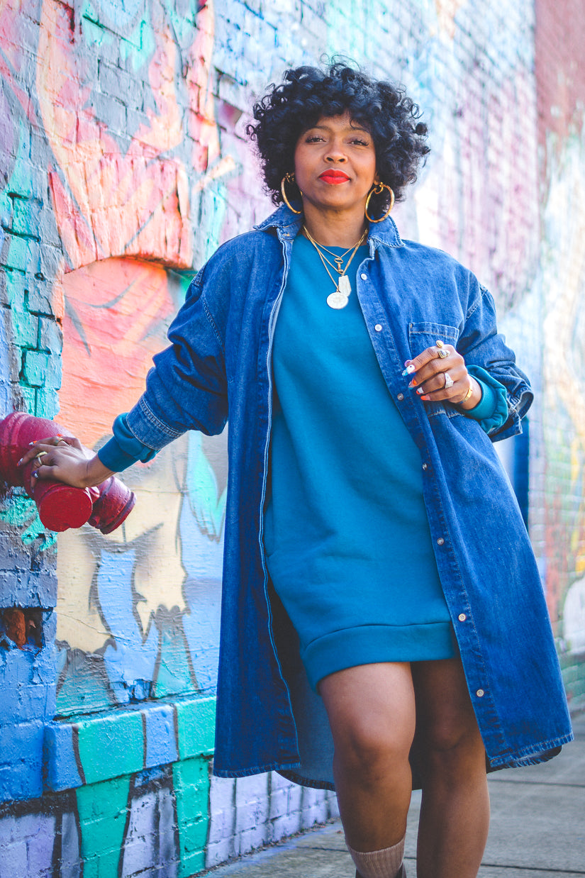 3 COLORS -  Sweatshirt Dress XL Available